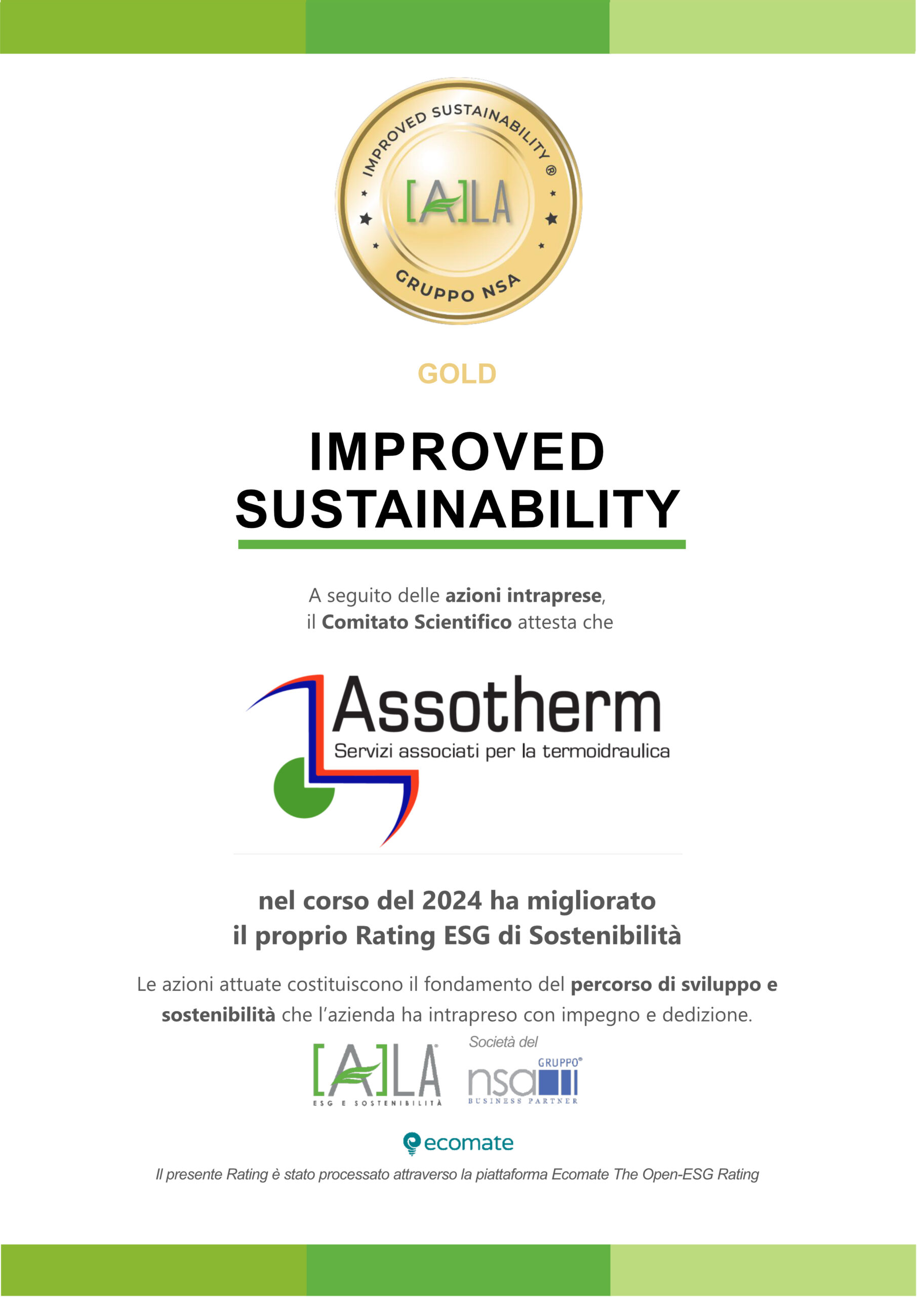 Approvazioni e certificati